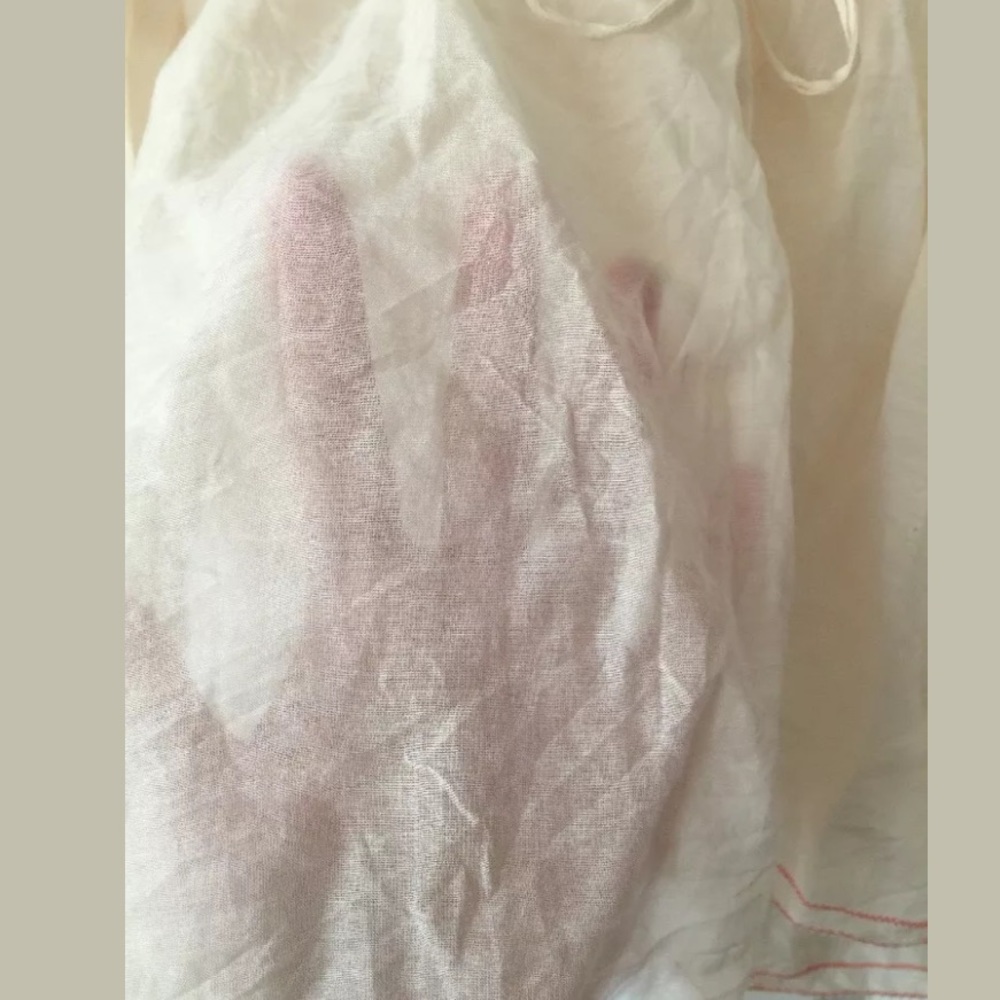 Zara Boho Silk Drawstring top.  Small - Picture 6 of 7